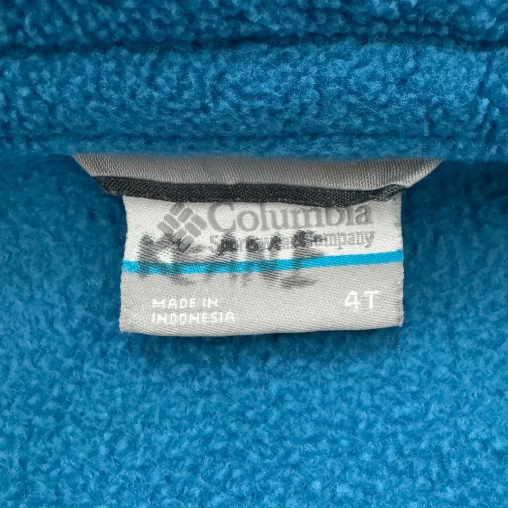 Columbia Kids Blue Full Zip Fleece Jacket Size 4T